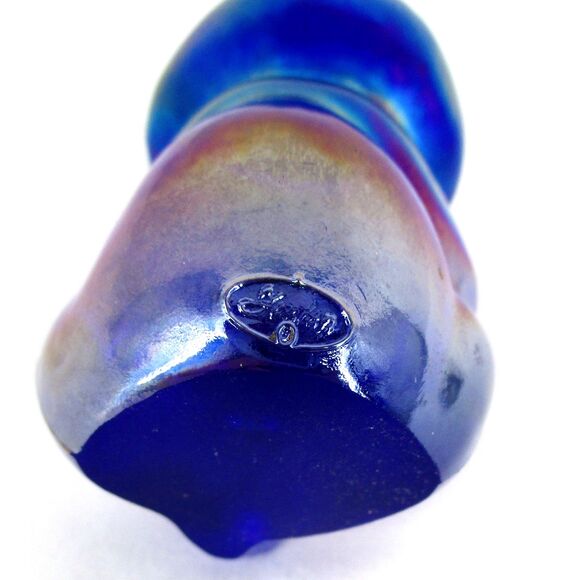 Fenton Plum Opalescent Iridized Bear Figurine Carnival Glass Purple - Picture 6 of 8